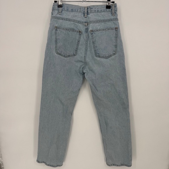 FROM BEGINNING Womens Light Wash straight‎ leg high rise stretch Jeans Size S - Picture 6 of 7